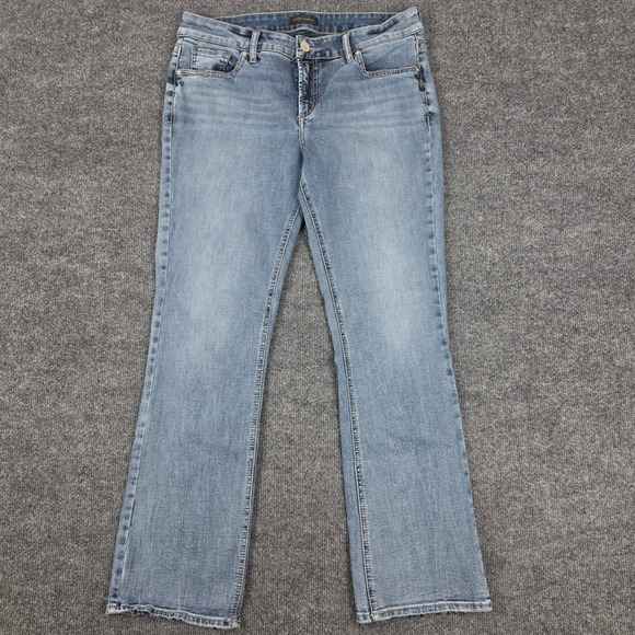 Silver Jeans Co. Denim - Silver Elyse Slim Boot Jeans Women's 31 Mid Rise Med Wash Denim Stretch Blue
